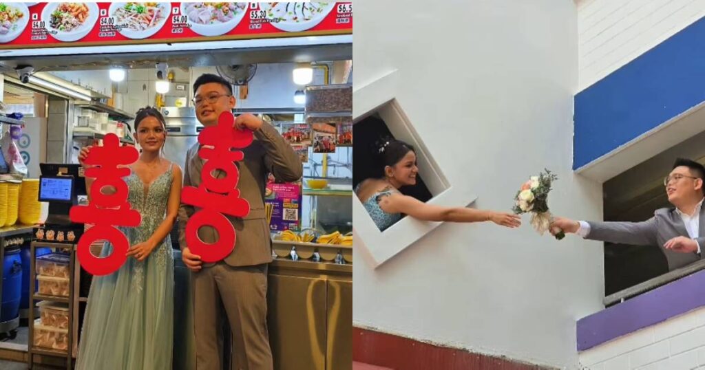 ‘These places are very meaningful to us’: Young hawker does pre-wedding shoot at her stall, bakery and HDB block, Lifestyle News
