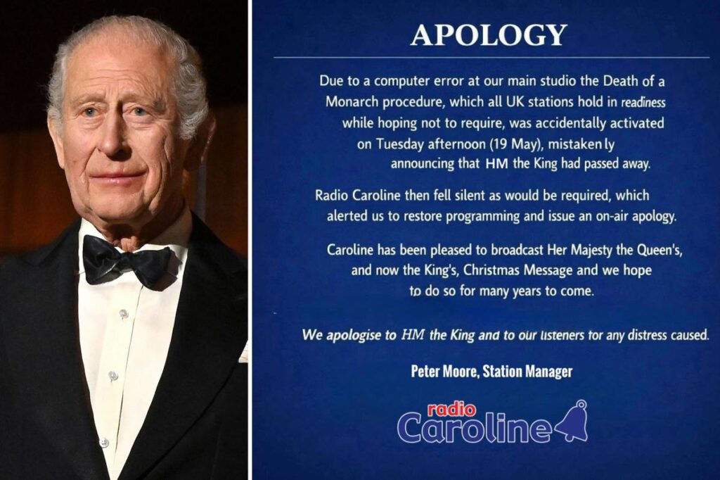 King Charles’ death falsely announced by UK radio station in on-air blunder