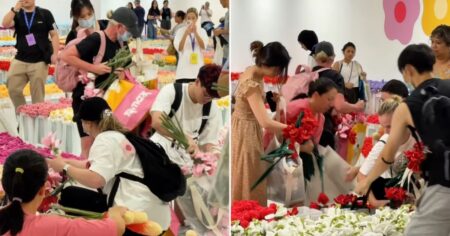Visitors snap up Singapore-exclusive blooms at Flower Market