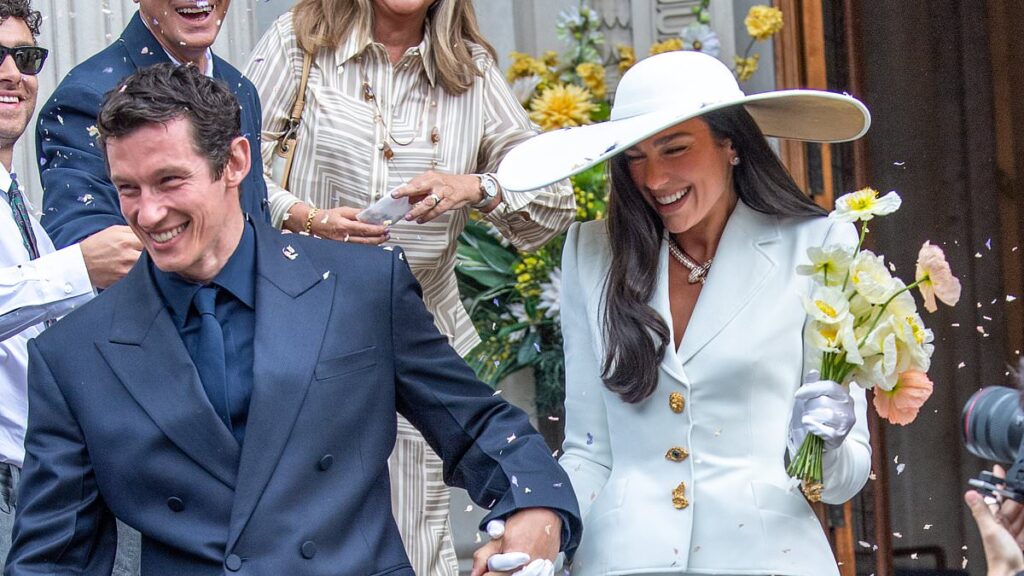 Dua Lipa’s new husband Callum Turner ‘broke down in tears as he saw her walk down the aisle as the couple married in modest legal ceremony with just eight guests before celebrating with a quiet family dinner’