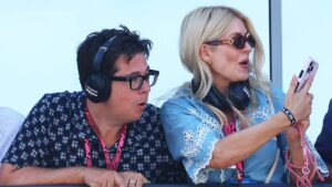 Holly Willoughby puts on an animated display as she joins her pal Michael McIntyre at the Monaco Grand Prix