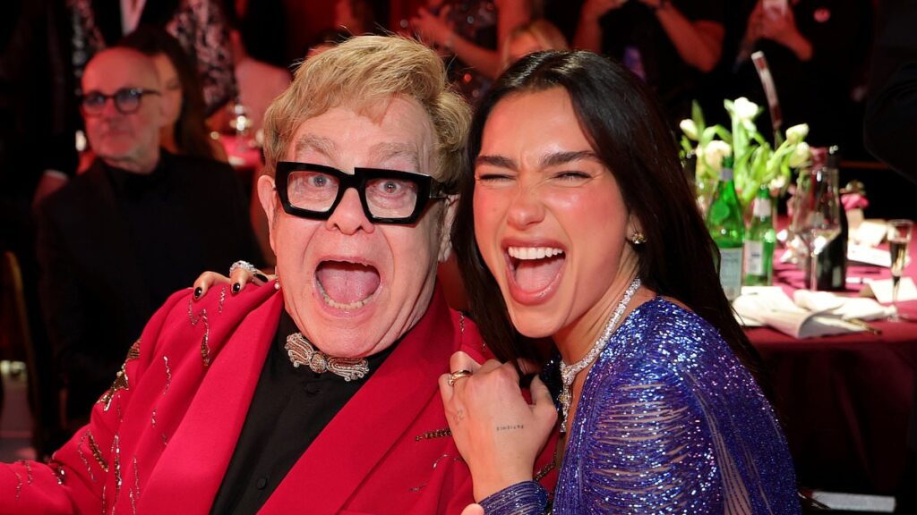 Elton John serenades Dua Lipa and Callum Turner with rendition of Your Song at couple’s lavish Italian wedding ceremony after last-minute dash via private jet