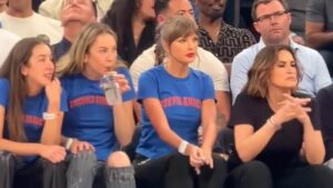 Taylor Swift exacts the ‘ultimate revenge’ as she has the time of her life in courtside seats while her longtime nemesis and Knicks superfan Scooter Braun is seated five rows back with girlfriend Sydney Sweeney