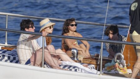 A popular boat combo! Beatles biopic recreates Paul and Ringo’s 1964 yacht trip with girlfriends