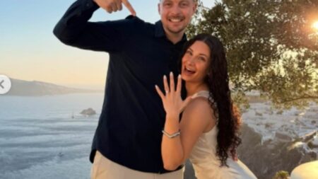 Dr Alex George is engaged! Former Love Island star pops the question to his mystery girlfriend during a romantic trip to Greece