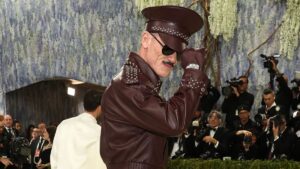 Luke Evans declares Met Gala fashion is ‘so boring for men because women get the fun costumes’ after he modelled a head-to-toe leather look