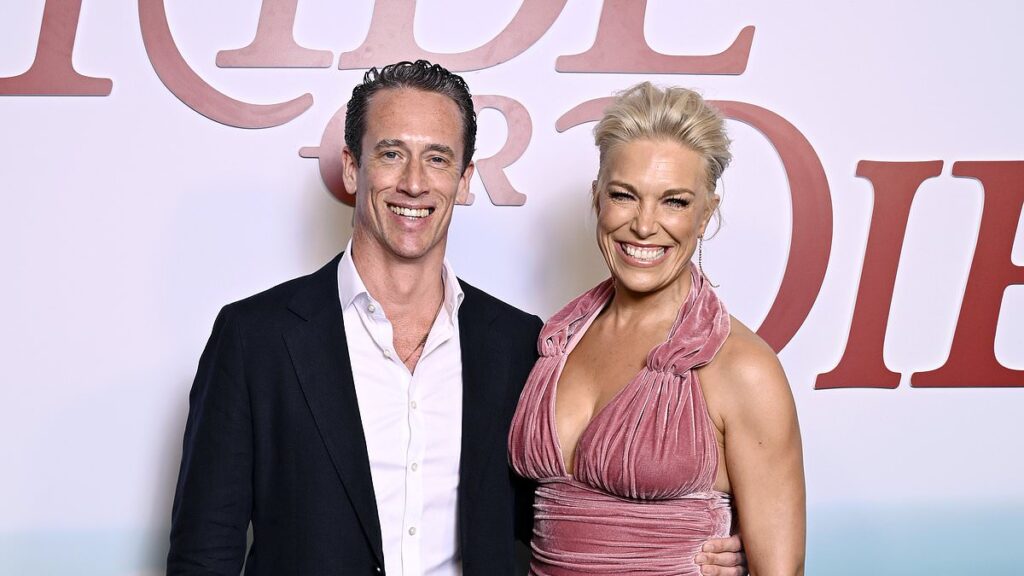 Hannah Waddingham wows in ruched pink halter neck dress as she beams beside her new man Nick at Ride Or Die London screening as pair make their second red carpet appearance