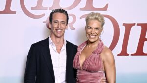 Hannah Waddingham wows in ruched pink halter neck dress as she beams beside her new man Nick at Ride Or Die London screening as pair make their second red carpet appearance