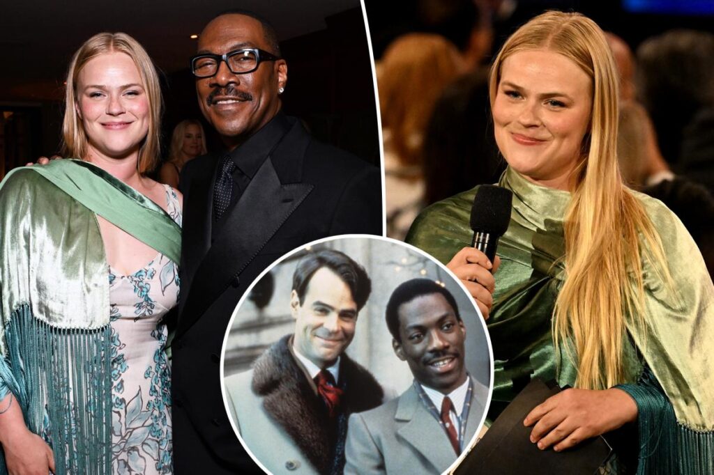 Dan Aykroyd’s daughter Belle appears in his place at Eddie Murphy AFI tribute event