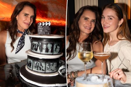 Brooke Shields fetes her 61st birthday partying with her daughters at ZOI Nomad