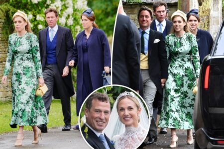 Princess Beatrice and Princess Eugenie reunite with royal family at cousin Peter Phillips’ wedding