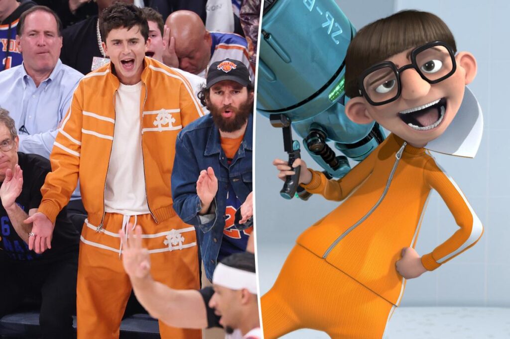 Timothée Chalamet’s Knicks NBA Finals Game 3 look gives cartoon villain vibes