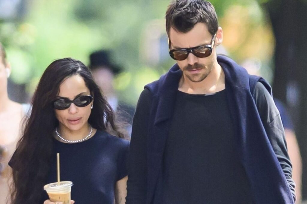 Zoë Kravitz debuts tattoo that matches fiancé Harry Styles’ in British Vogue