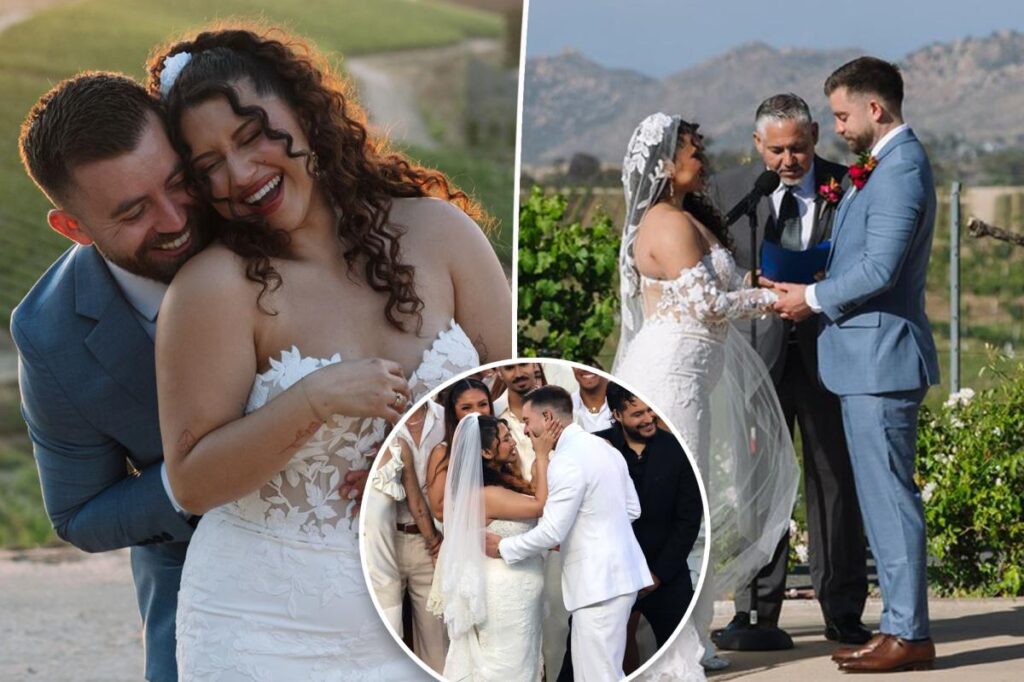 Couple who wed during Bad Bunny’s halftime show details second ceremony — with nods to the Super Bowl