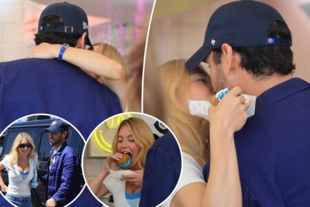 Sydney Sweeney and Scooter Braun make out in frozen yogurt shop in LA after Knicks date night