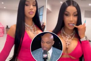 Cardi B celebrates Knicks’ win in racy getup after viral Charles Barkley comment
