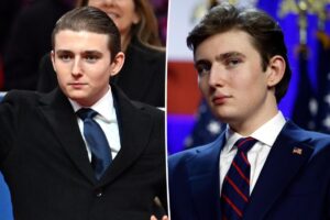 Barron Trump debuts new look at UFC event as he makes first public appearance in months