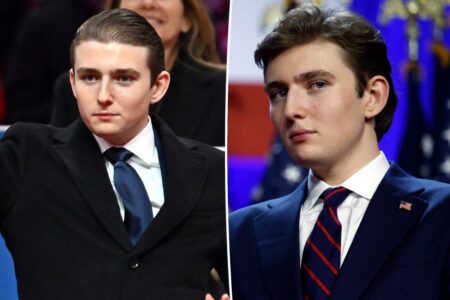 Barron Trump debuts new look at UFC event as he makes first public appearance in months