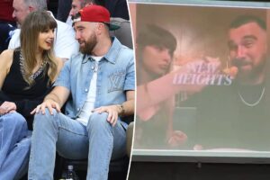 Taylor Swift feeds Travis Kelce in playful home video
