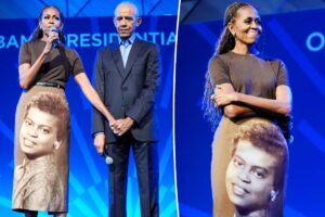 Michelle Obama’s skirt tribute to late mom brings Barack Obama to tears