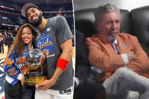 Karl-Anthony Towns’ fiancée Jordyn Woods wasn’t happy with Knicks owner’s sex ban request
