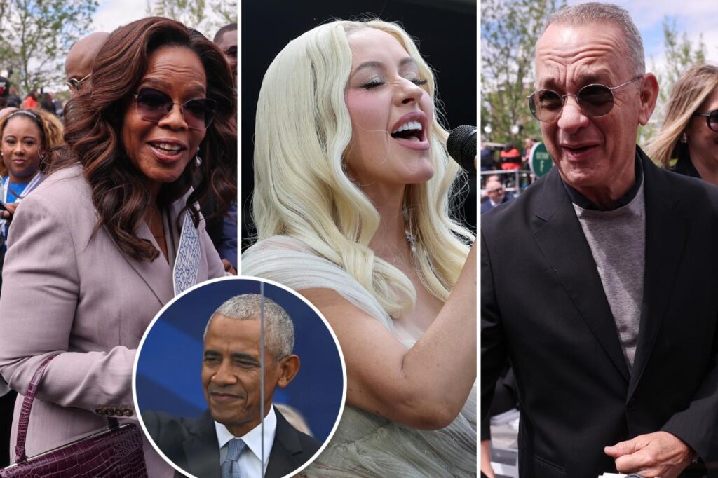 Obama’s Presidential Center opening ceremony has star-studded turnout with Tom Hanks, Oprah, Christina Aguilera and more