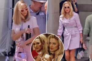 Lisa Kudrow and Mira Sorvino spotted filming ‘Romy and Michele’ sequel