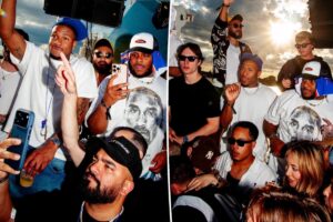 Knicks players bring their celebration to Montauk