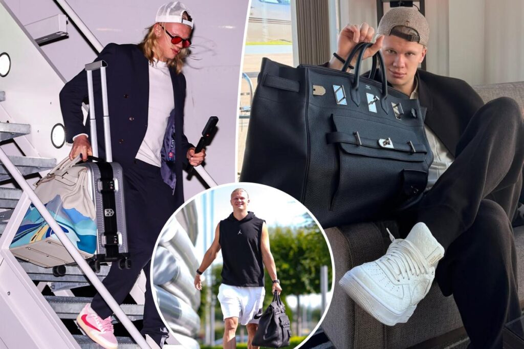 Norwegian soccer star Erling Haaland shows off his $300K Birkin bag collection