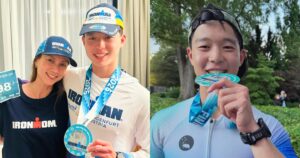 Proud mum Ivy Lee celebrates son’s completion of Ironman triathlon