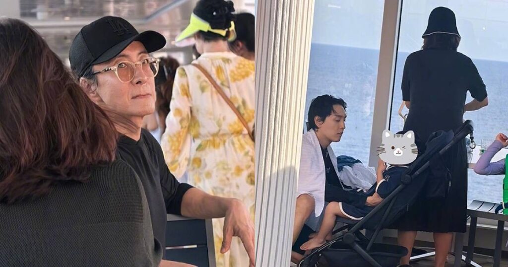Bae Yong-joon, Park Shin-hye and their families spotted on Disney cruise in Singapore