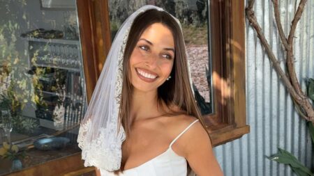 Aussie influencer divides fans after flashing her nipples in racy wedding dress: ‘Diabolical’