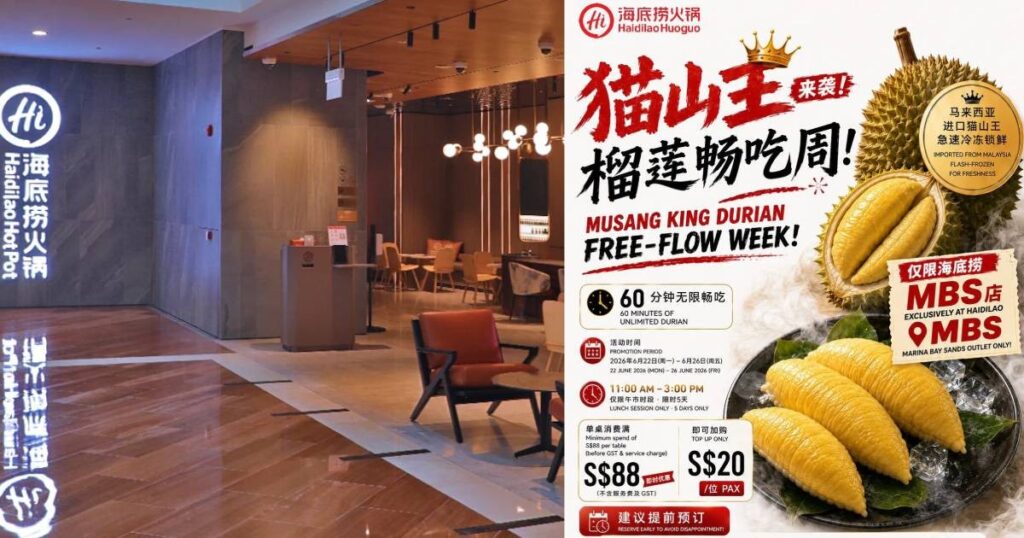 Free-flow Musang King durian for $20? Haidilao Marina Bay Sands launches week-long deal, Lifestyle News
