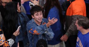 Knicks Superfan Timothee Chalamet and Kylie Jenner Pack on PDA at Game 4 of 2026 NBA Finals
