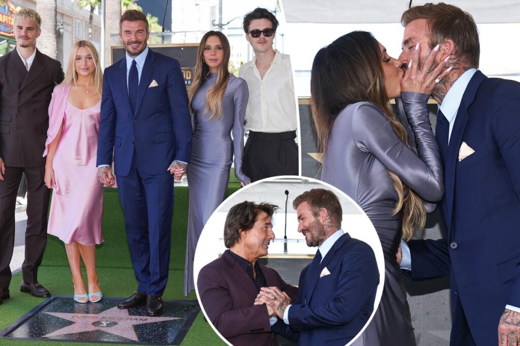 David Beckham receives star on Hollywood Walk of Fame alongside Victoria, Tom Cruise