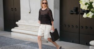 Tailored Bermuda Shorts Are the Chic ‘Rich Mom’ Alternative to Denim Cutoffs for Summer