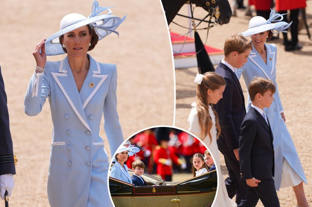 Kate Middleton rocks powder blue at Trooping the Colour 2026