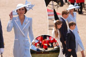 Kate Middleton rocks powder blue at Trooping the Colour 2026