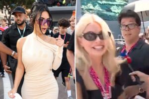 Holly Willoughby, Michael McIntyre shoved out of Kim Kardashian’s way at Monaco Grand Prix