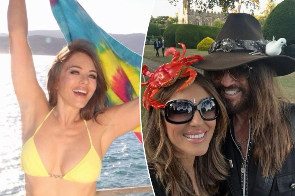 Elizabeth Hurley wows in daring yellow string bikini as she celebrates her 61st birthday