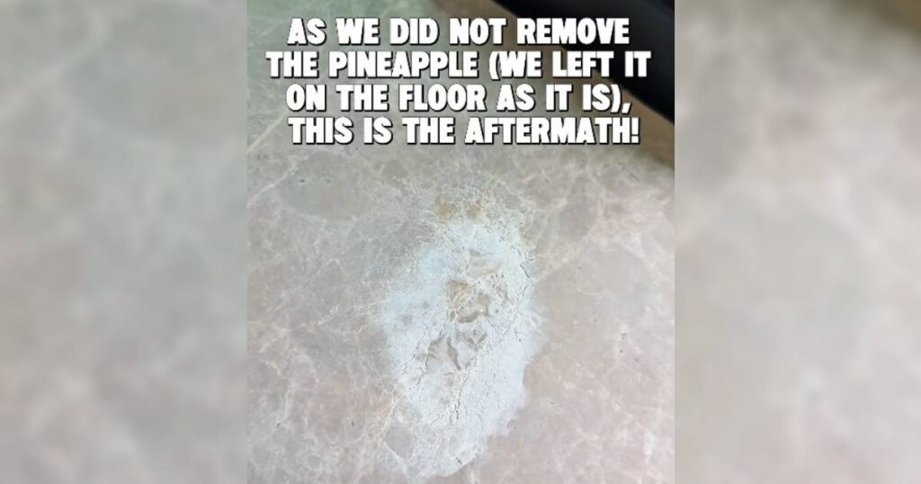 ‘Do not make the same mistake as us’: Family damage floor of new home after pineapple rolling ritual