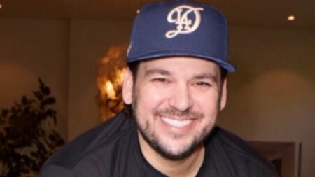 Rob Kardashian looks happy and healthy as reclusive former reality star makes a rare appearance at sister Khloe’s birthday celebrations