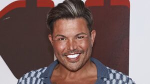 Bobby Norris can’t stop smiling as he shows off his new facelift at Jackie The Stripper premiere after revealing he’s spent over £50K on fillers