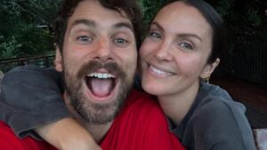 Laura Byrne reprimands husband Matty ‘J’ Johnson after he confessed couple were in a ‘mountain of debt’ and forced to rent out their dream home: ‘I had no idea’
