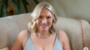 Paralympian Sammi Kinghorn shows off her bump in a sports bra and says she’s ‘fully cooked’ as she reflects on her ‘beautiful’ pregnancy ahead of the birth of her first child