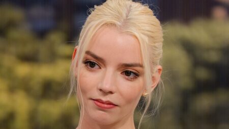 Anya Taylor-Joy looks sensational as she goes braless under a nude dress for a daring daytime appearance on This Morning
