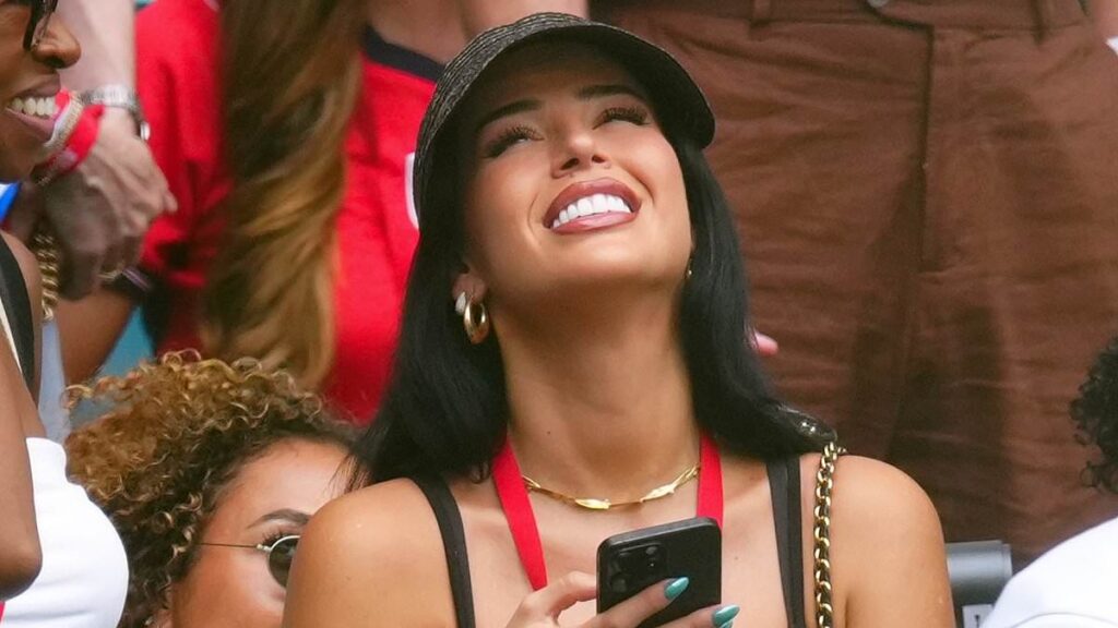 Jude Bellingham’s girlfriend Ashlyn Castro and Harry Kane’s wife Kate lead the WAGs cheering on England in the quarter-final World Cup game
