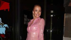 Olivia Attwood wows in a racy sheer pink dress as she is seen for the first time since boyfriend Pete Wicks made their romance Instagram official
