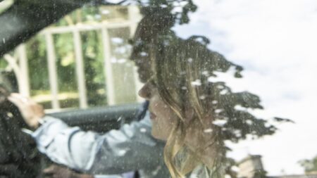 Geri Halliwell is the first Spice Girl to arrive at Mel C’s Lake District wedding as Sporty prepares to tie the knot with model boyfriend Chris Dingwall