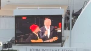 Movie legend Bill Murray thrills fans as he appears on stage and SINGS with Beck during rare public appearance